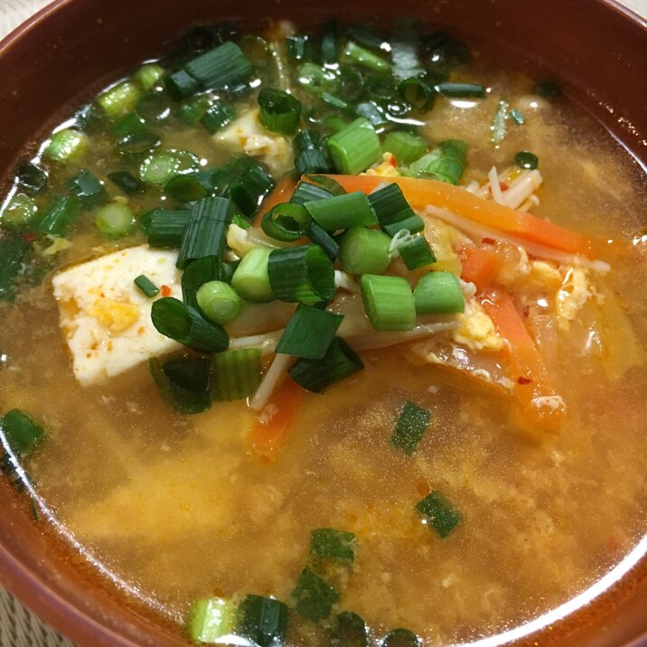 キムチ汁で簡単スープ
